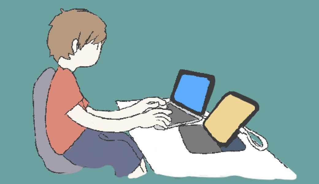 DuetDispl;ayを使っているサトリクの画像